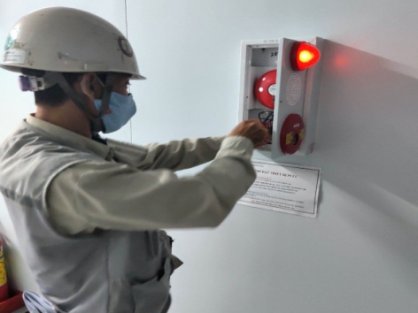 Lắp đặt Hộp tổ hợp Chuông, Đèn, Nút ấn báo cháy