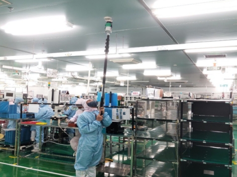 Kiểm tra đầu báo cháy khu vực phòng sạch