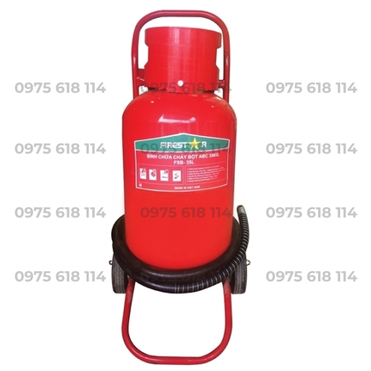 Bình bột  ABC 35Kg xe đẩy FireStart